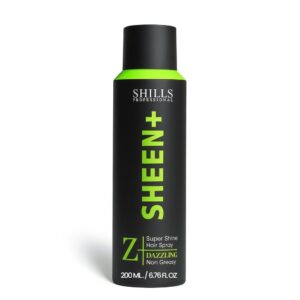 sheen+ professional super shine hair spray, dazzling non greasy, spray for men & women | frizz control,apply to dry hair, long lasting.